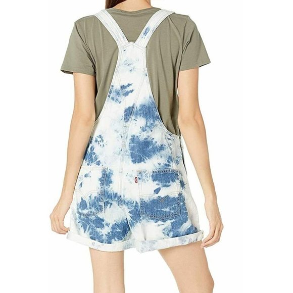 Levi’s Denim Shortalls Indigo Earthy Overdye NWT - Picture 2 of 14